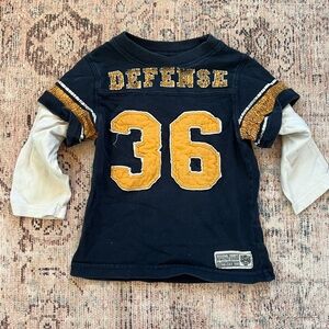 Place Navy and Yellow Long Sleeve Tee